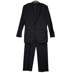 Brooks Brothers 1818 Madison Suit 44L W39  100% Wool Navy Pinstripe Old Money